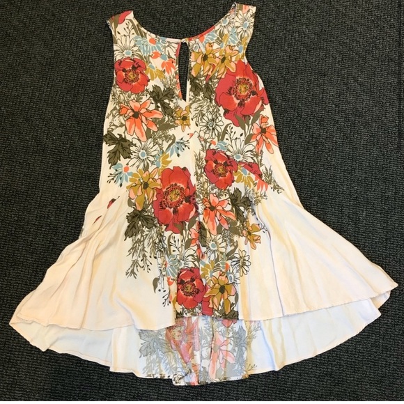 NWOT Free People “Backyard Party” Floral High Low Tunic Dress Size S - Picture 9 of 16